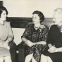 Black and white photograph of (left to right): Bernice Ranz (Crookston BPWC president); Marie Bishop (chair of Minnesota District #1); are Dorothy Chadwick (Minnesota state recording secretary), October 14, 1963.