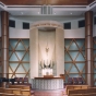 Color photograph of the interior of Bet Shalom Congregation in Minnetonka. Photographed by Phillip Prowse c.2010.