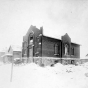 1909 Photograph showing the B'nai Abraham Synagogue under construction