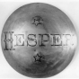 Black and white photograph of bronze capstan from the Hesper