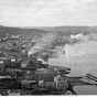 Late 1860s photograph showing barges along Red Wing's Mississippi River waterfront awaiting wheat for shipment to customers downriver.