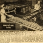 Newspaper clipping with a photograph of Ry-Krisp workers printed in the Minneapolis Tribune