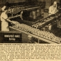 Newspaper clipping with a photograph of Ry-Krisp workers printed in the Minneapolis Tribune