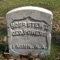 Color image of George Powers monument, 2014. 