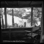 View of Rainy Lake from inside Jun Fujita’s cabin