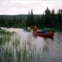 Color image of canoers in the BWCA, ca. 2006. 