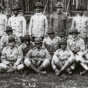 Black and white photograph of enlisted men of the Sixteenth Battalion, Minnesota Home Guard, c.1918. 