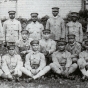 Black and white photograph of men and officers of the Sixteenth Battalion, Minnesota Home Guard, c.1918. 