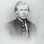 Black and white photograph of Luman O. Tanner, private, Second Company of Minnesota Sharpshooters, c.1862. 