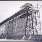 Black and white photoprint of high bridge construction c. January, 1889.