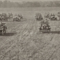 Black and white photograph of a column of fours formation at Camp Lakeview, Lake City, Minnesota, September, 1918.