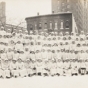 Black and white photograph of West Publishing Company employees, St. Paul Winter Carnival, 1916. 