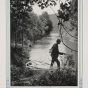 A fisherman in Whitewater State Park, ca. 1917. Original caption: “A Favorite Bend in the Stream.” From The Paradise of Minnesota: The Proposed Whitewater State Park (L. A. Warming, 1917).