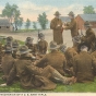 Colorized postcard depicting rifle training, ca. 1917.