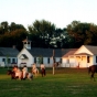 Color image of the reenactment of courthouse battle during the Murray County sesquicentennial celebration, 2007.