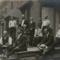 County Officials and John Brown in front of old Cottonwood County Courthouse