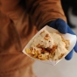 Deep-fried eelpout at the International Eelpout Festival, ca. 2010s. Photo by Josh Stokes