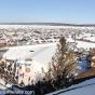 Thousands of visitors gather on Leech Lake in Walker, Minnesota for the International Eelpout Festival, ca. 2010s. Photo by Josh Stokes. © Chase on the Lake Resort, used with permission.