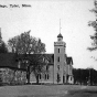 Postcard photo of Danebod Folk School and stone hall