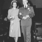 Black and white photograph of Carol and Cotton Thompson on their wedding day, March 27, 1948.