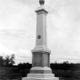 Black and white photograph of the Second Minnesota Artillery monument at Chickamauga, Georgia, taken c.1890.