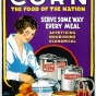 Color image of a poster encouraging women to replace wheat products with corn, c.1917. 