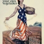 Color poster produced for the National War Garden Commission. Designed by illustrator James Montgomery Flagg, c.1918.