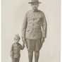 Black and white photograph of Dr. O.D. Howard Sergeant in the Sixteenth Battalion of the Minnesota Home Guard and his grandson, Howard Maxwell, 1918. 