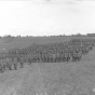 Black and white photograph of a full Battalion of Minnesota Home Guard at Glenwood Park, Minneapolis, 1918.