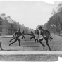 Black and white photograph of bayonet training at the Officers’ Training Camp, Fort Snelling, 1917. 