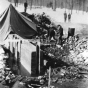 Black and white photograph of Workers at the Whitewater State Park CCC camp, ca. 1930s.