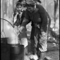 Making maple sugar on the Mille Lacs Reservation of Ojibwe