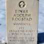 Einar A. Rogstad’s tombstone