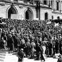 photograph of crowd on St. Paul capitol building steps