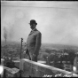 Cass Gilbert on roof of State Capitol