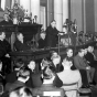 Black and white photograph of the inauguration of Elmer Benson as governor of Minnesota,1937. Photographed by the St. Paul Daily News.