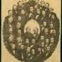 Collage in shape of wreath showing Minnesota's Senate and Governors Alexander Ramsey and Henry H. Sibley