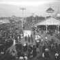 Black and white photograph of crowd at the Minnesota State Fair, c. 1910.