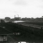 Black and white photograph of a auto race at the 1917 Minnesota State Fair. 