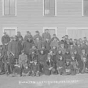 Farmers gathered for group photograph in Kerkhoven, Minnesota.