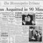 Newspaper article and headline published after Kid Cann’s 1936 acquittal