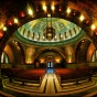 Illuminated interior of Lakewood Chapel