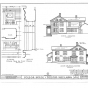Folsom House elevation views and porch-door diagrams