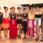 Color image of models participating in the Fresh Traditions VII Fashion Show, October, 2013.