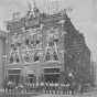 St. Paul Fire Department headquarters, northwest corner of Eighth and Minnesota, decorated for the Thirtieth National Encampment of the Grand Army of the Republic. 