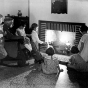 Black and white photograph of Dr. Henry Longstreet Taylor entertaining children at the Ramsey County Preventorium, c.1930. 