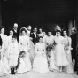 Black and white photograph of the wedding of Charlotte Hill Slade, daughter of James J. Hill, at 240 Summit Avenue, St. Paul, 1901. 