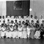 Black and white photograph of members of the Credjafawn Social Club, ca. 1950. 