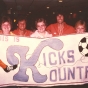 Minnesota Kicks fans hold a banner at Metropolitan Stadium, June 1980.