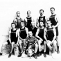 Minnesota Boat Club members with trophy, 1893.